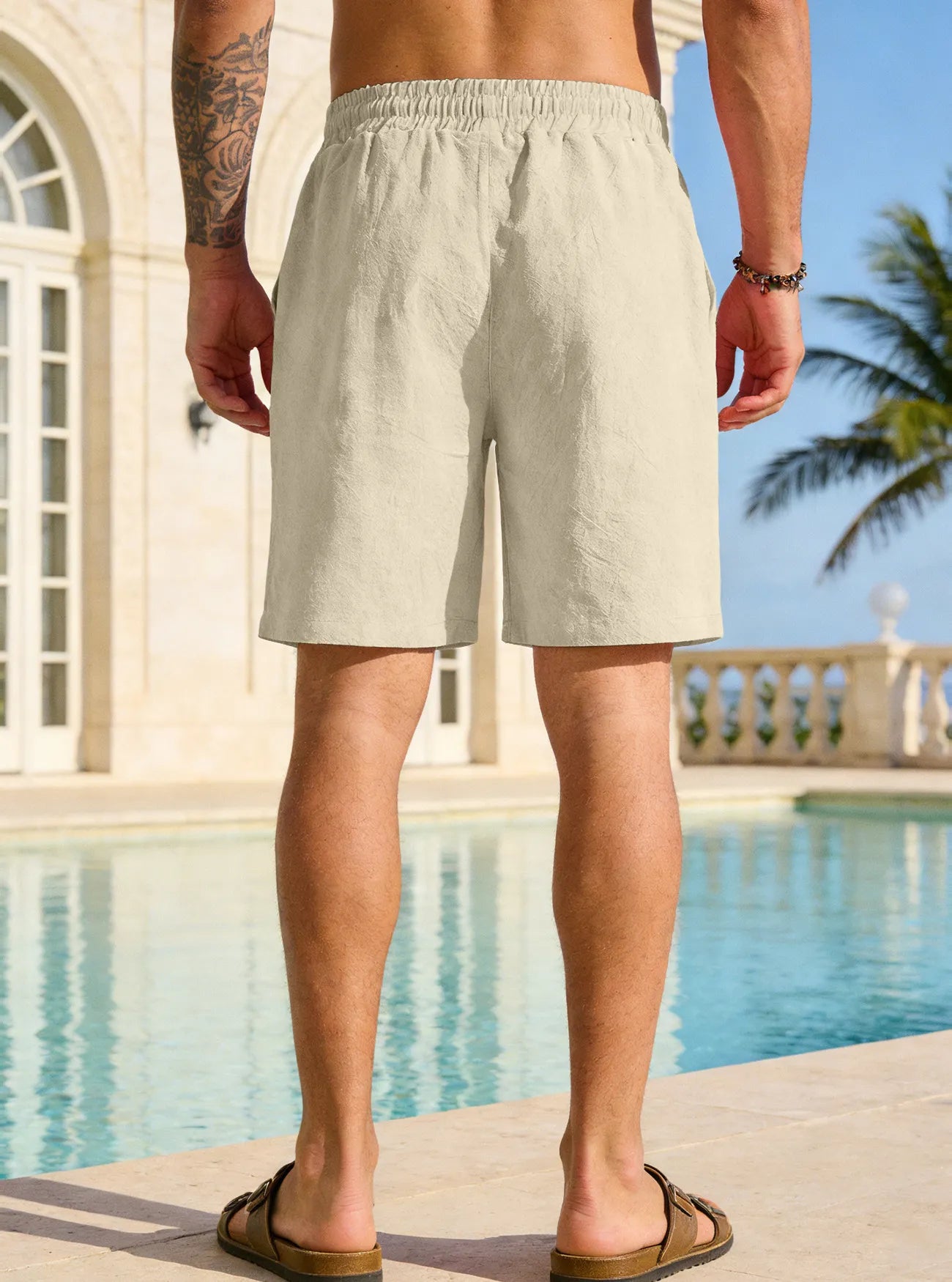 Men's Lightweight Loose-Fit Linen Shorts