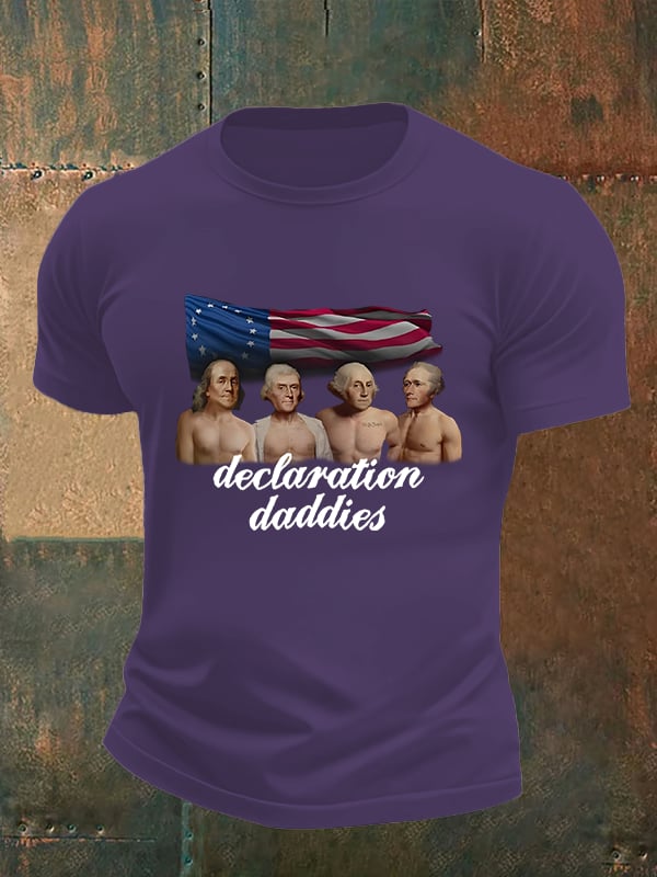 Men's  declaration Round-neck Printed T-Shirt