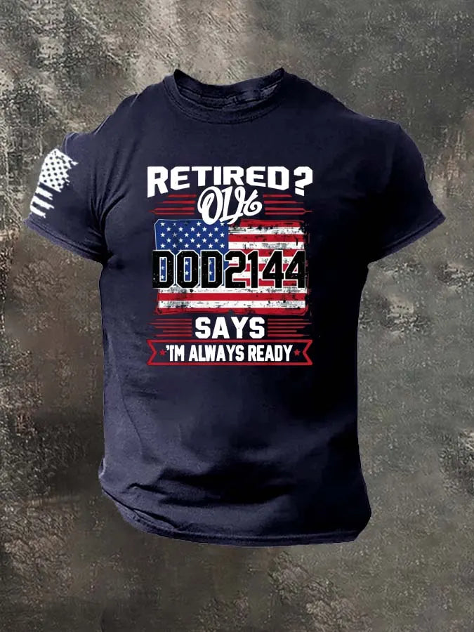 Retired Oil DOD2144 Says I'm  Always Read   Pattern 100% Cotton T-Shirt
