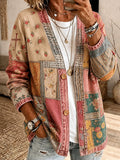 Women's Color-Block Cardigan with "Faith" Cross Print
