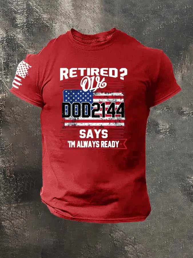 Retired Oil DOD2144 Says I'm  Always Read   Pattern 100% Cotton T-Shirt