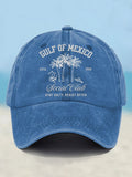 Retro Gulf Of Mexico Social Club Stay Salty Resist Often Est 1550 Printed Baseball Cap
