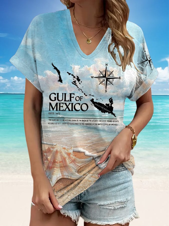 Women's Gulf Of Mexico Print T-Shirt