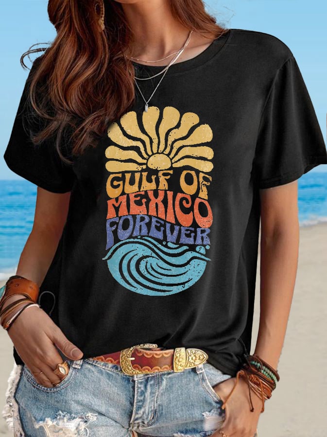 Women's Casual Vacation Mexico Printed T-shirt