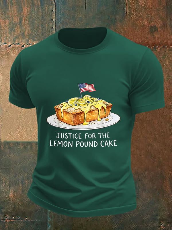 Men's JUSTICE FOR THE LEMON POUND CAKE  Print T-Shirt