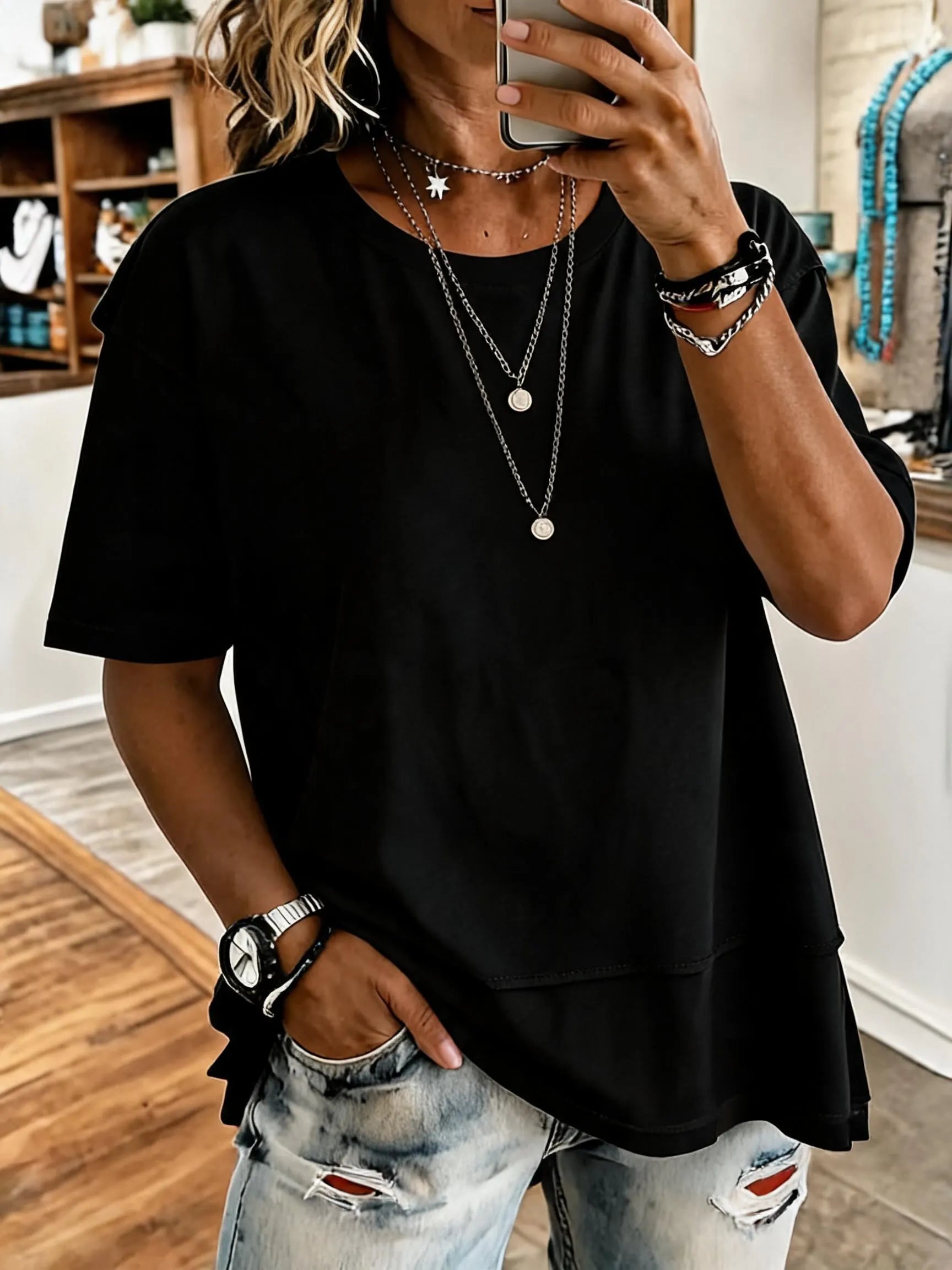 Textured Slub Short Sleeve Tee