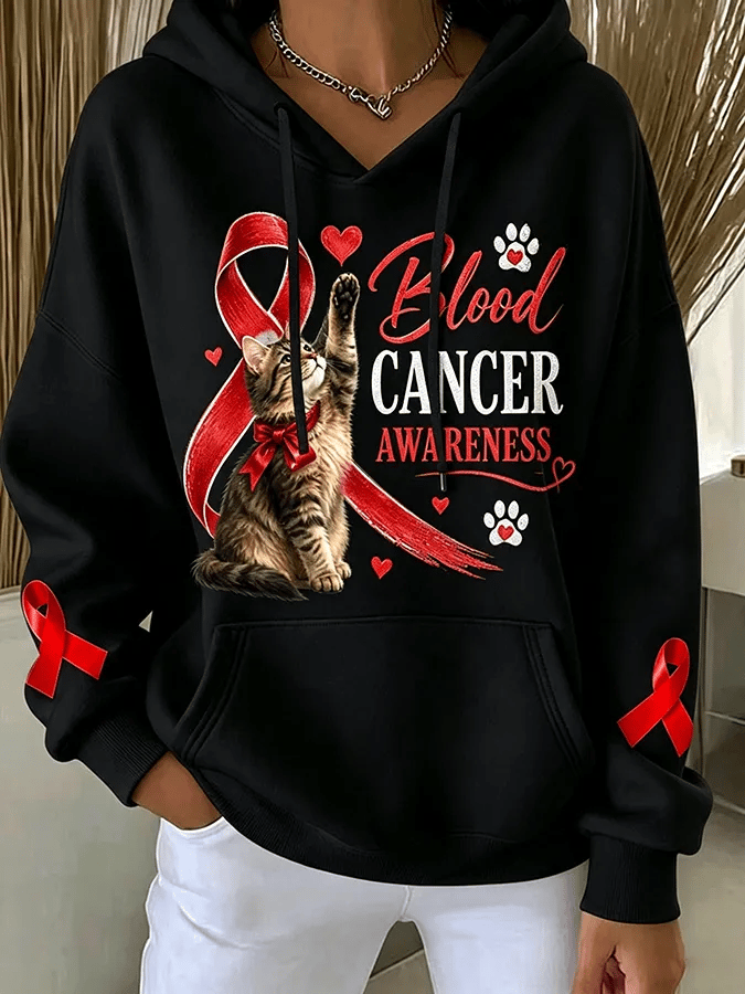 Women's Casual Printed Hooded Sweatshirt