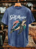 Men's Gulf Of Mexico Printed Round Neck T-Shirt