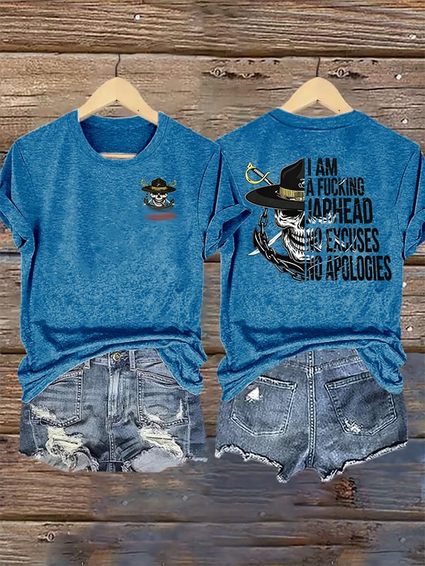 Women's Pirate Skull Print T-Shirt