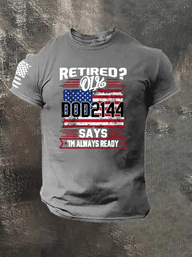Retired Oil DOD2144 Says I'm  Always Read   Pattern 100% Cotton T-Shirt
