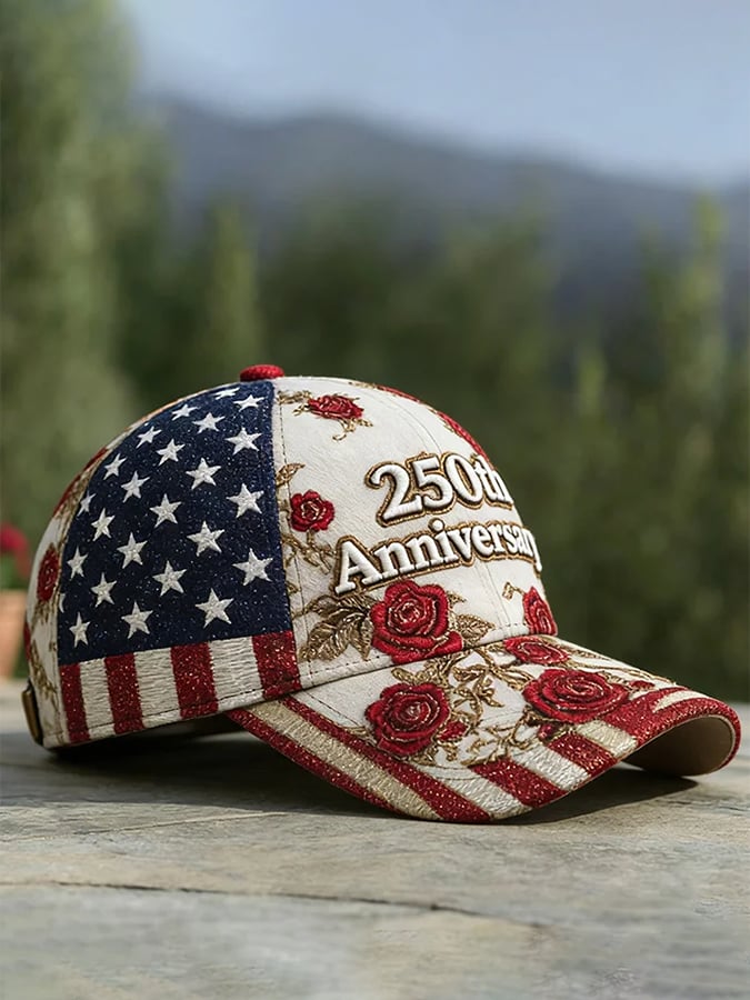 US 250th Anniversary Print Casual Hat