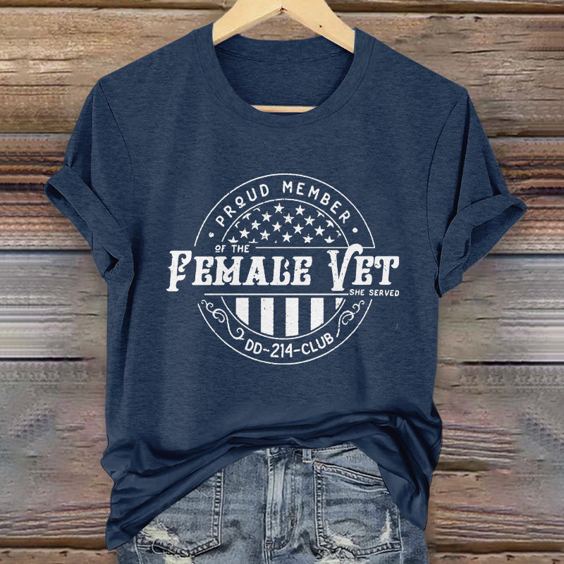 Women's Proud Female Veteran Casual T-Shirt