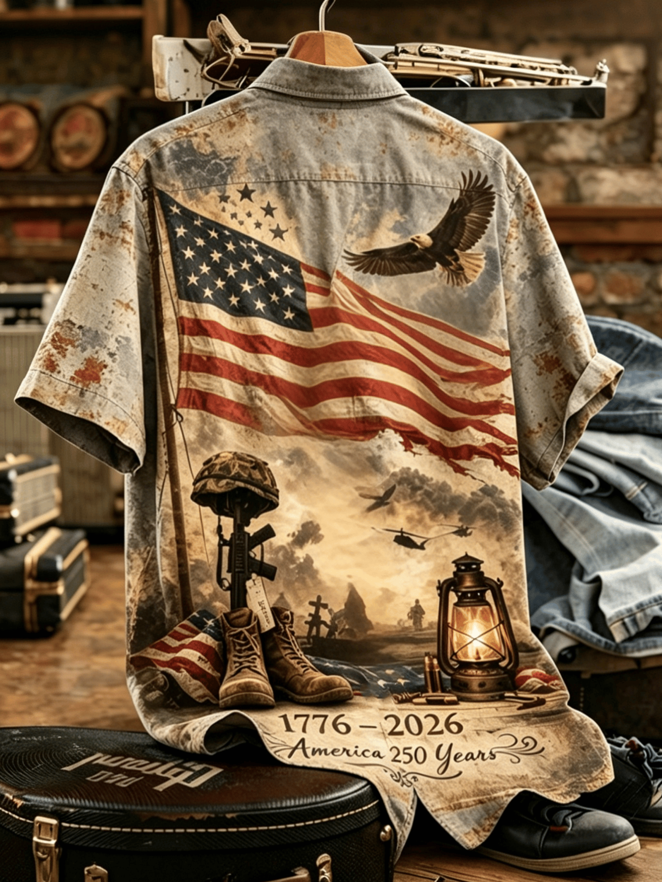 Men's vintage American 250th anniversary shirt