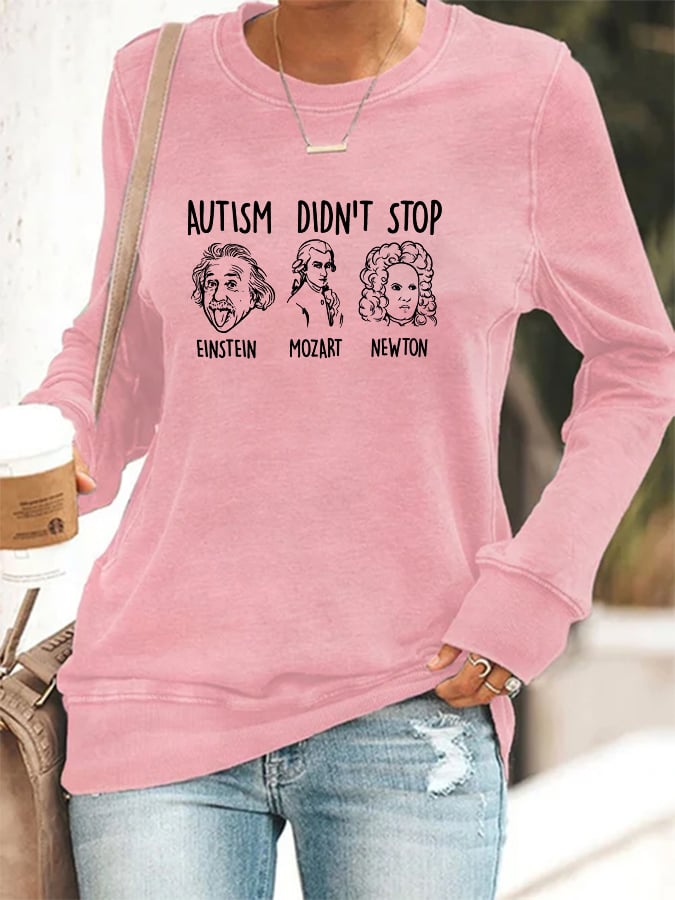 Women's Autism Printed Long Sleeve Sweatshirt