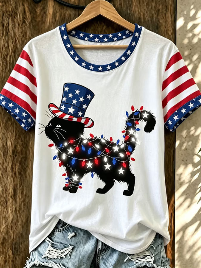 Women's Cute Cat Casual T-Shirt