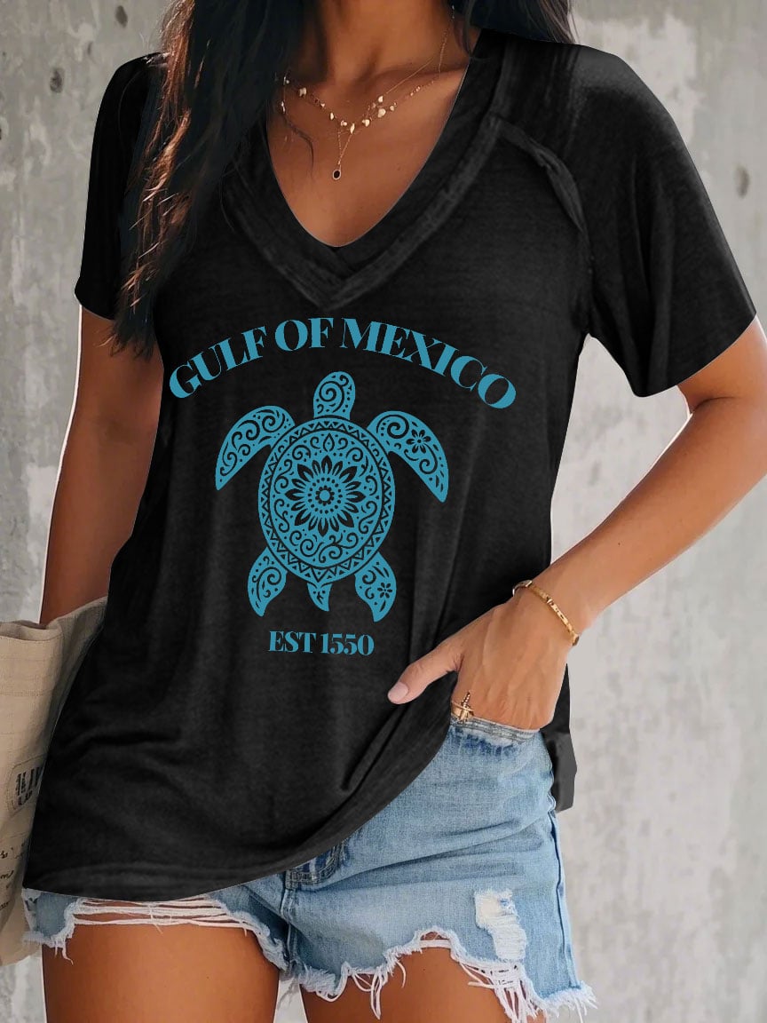 Women's Gulf of Mexico Print Short Sleeve T-shirt