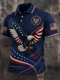 Men's Casual USA 250th Anniversary Print Polo Shirt