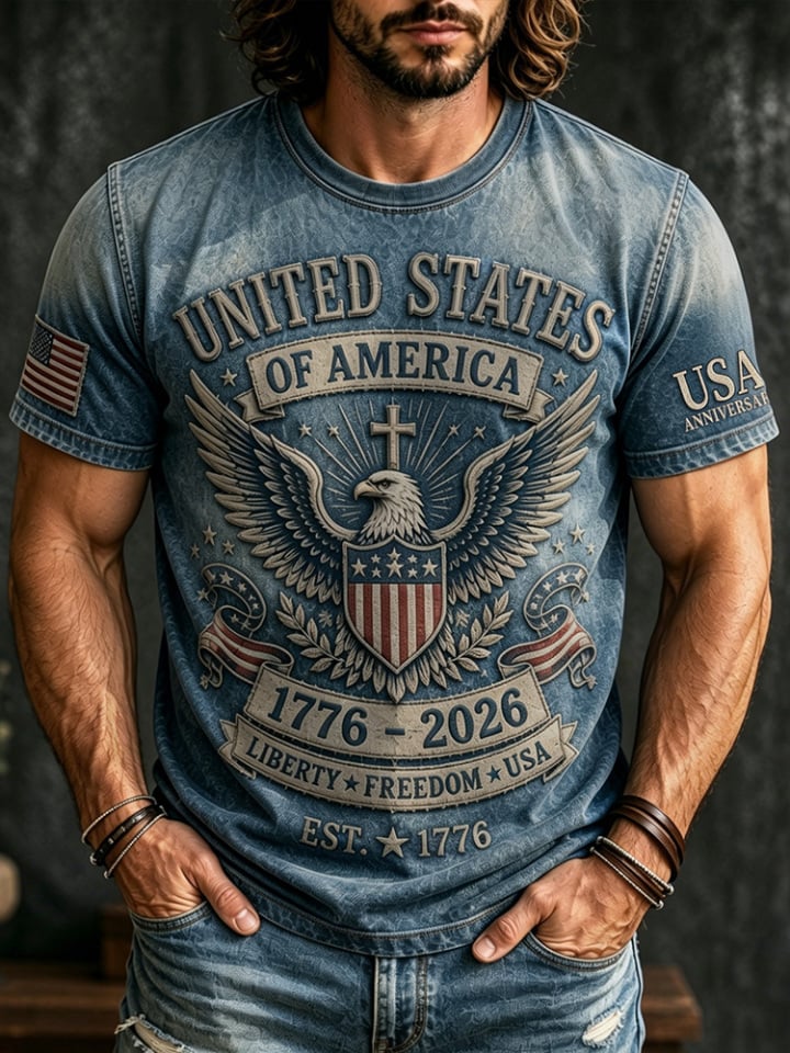 Men's USA 250th Anniversary Printed T-shirt