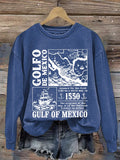 Women's Gulf Of Mexico Printed Sweatshirt