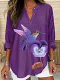 Women's Purple Flower Alzheimer's Awareness Support Shirt