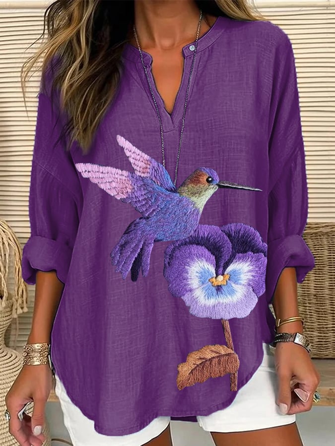 Women's Purple Flower Alzheimer's Awareness Support Shirt