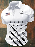 Men's Casual Printed Polo Shirt