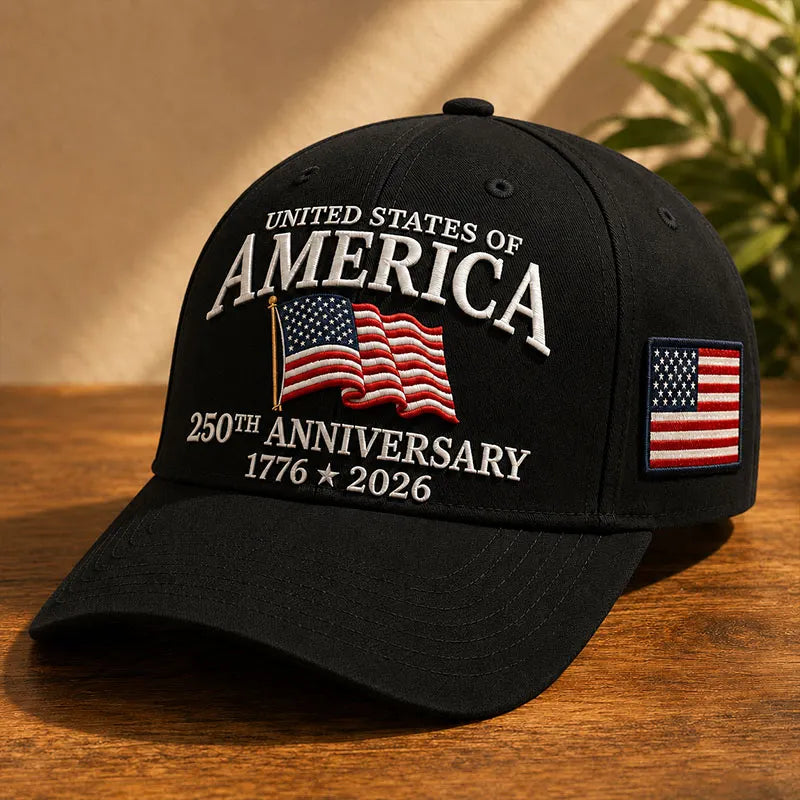 America 250th Anniversary Flag Baseball Cap