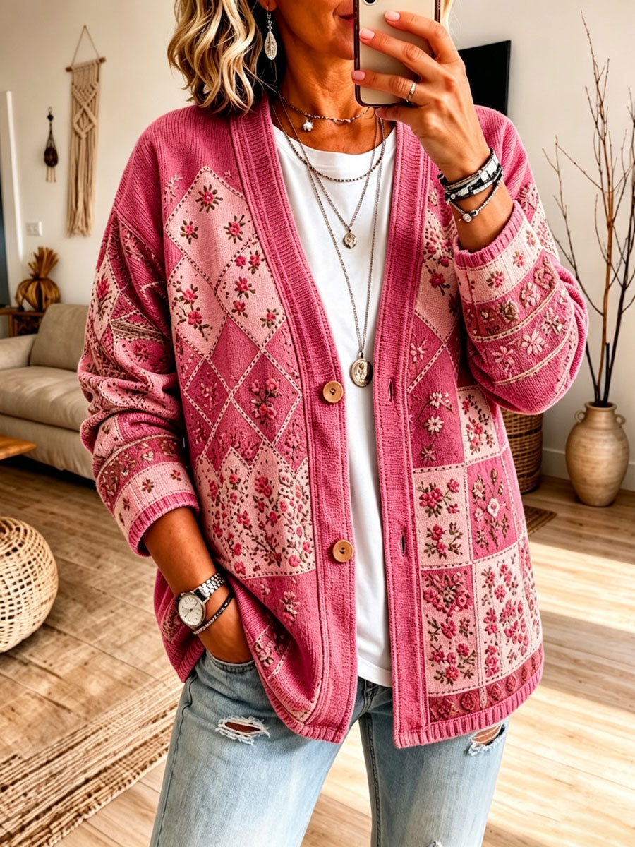 Ladies' Retro Western Style Casual Cardigan