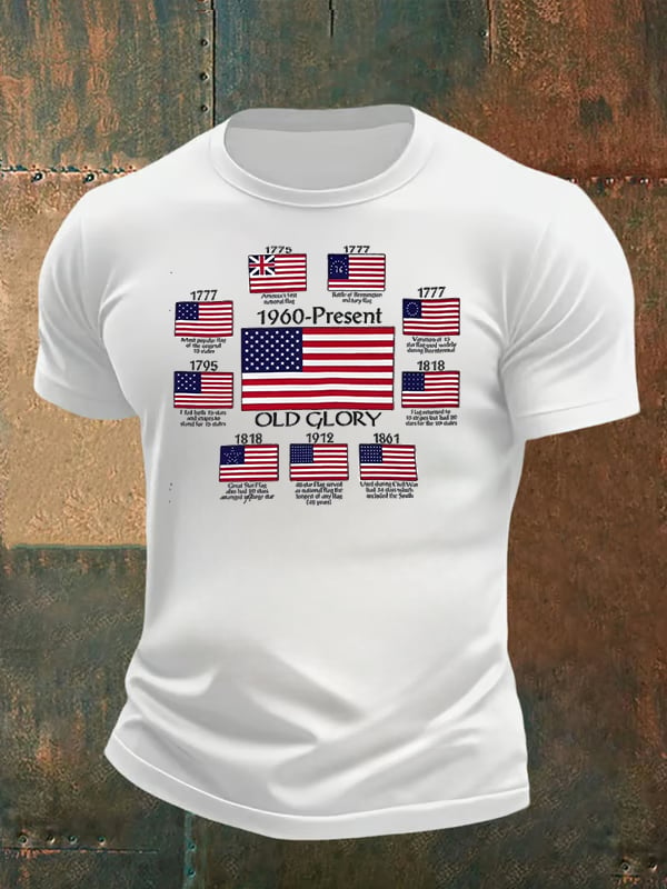 Men's  OLD GLORY Print T-Shirt