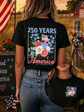 Since 1776, Faith, Liberty, And Family – Women'S 250th Anniversary Of American Faith Print Short-Sleeve T-Shirt
