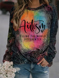 Women's Autism Seeing The World Differently Print Sweatshirt