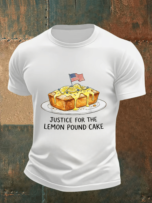 Men's JUSTICE FOR THE LEMON POUND CAKE  Print T-Shirt