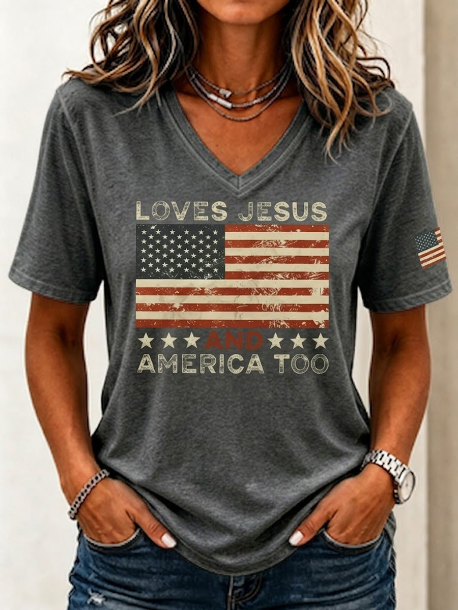 Women's Faith Casual Printed Short-Sleeve T-shirt