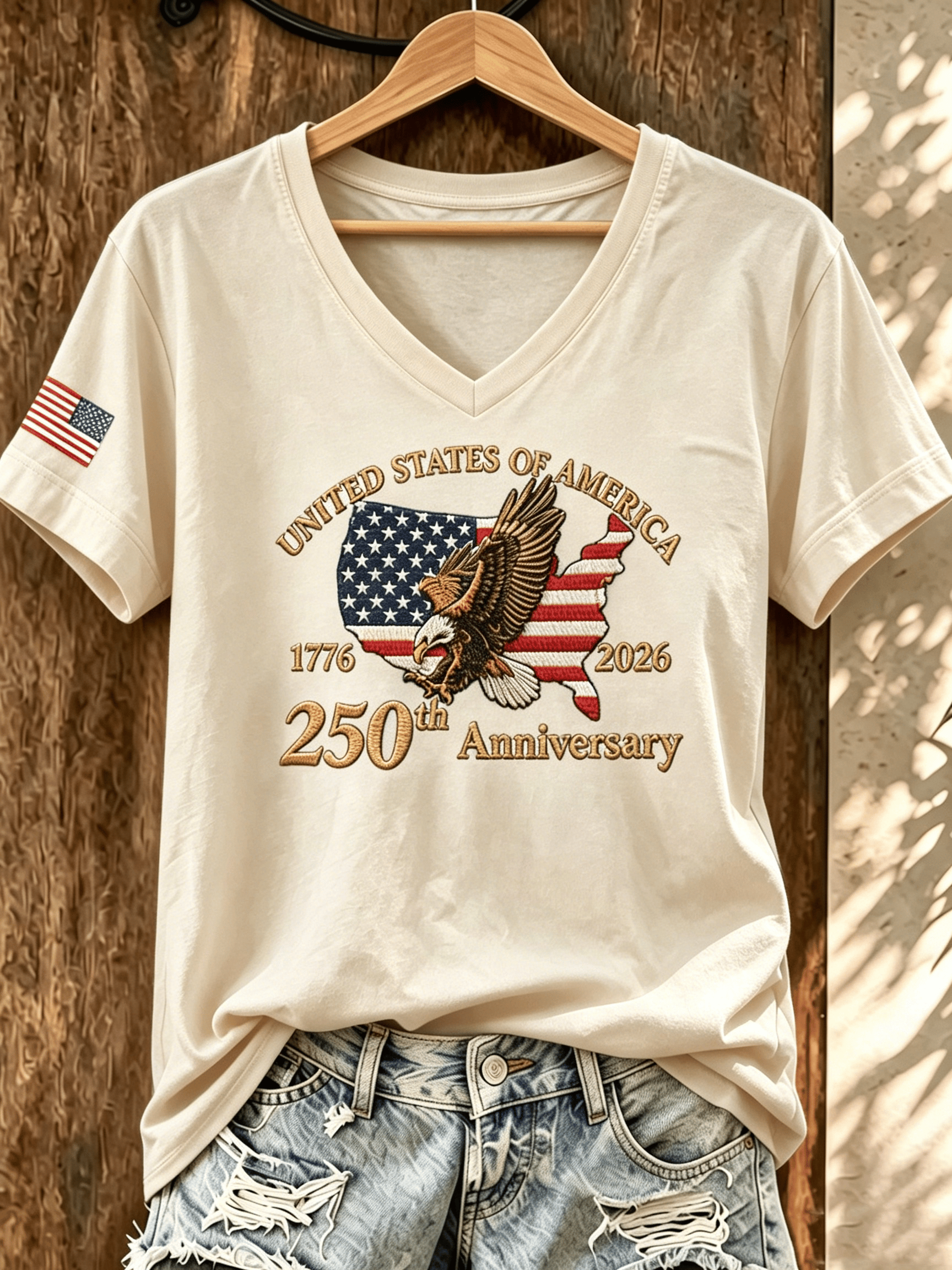 Women's USA 250th Anniversary Printed T-shirt