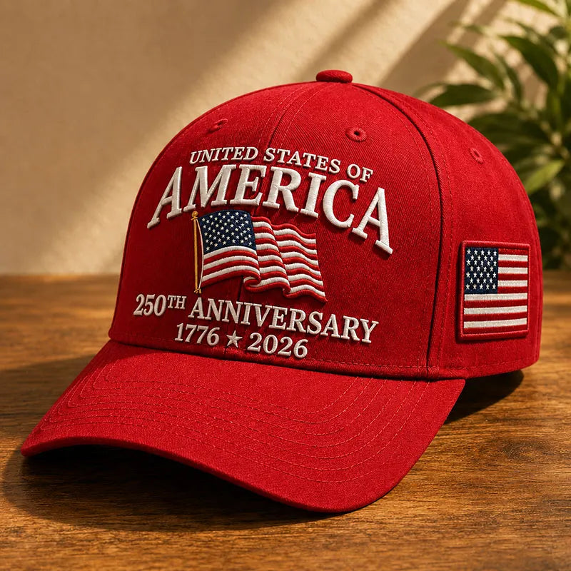America 250th Anniversary Flag Baseball Cap