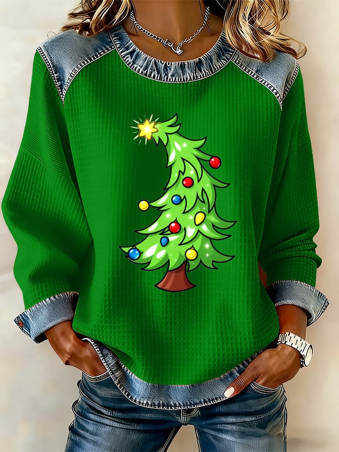 Women's Christmas Print Casual Top