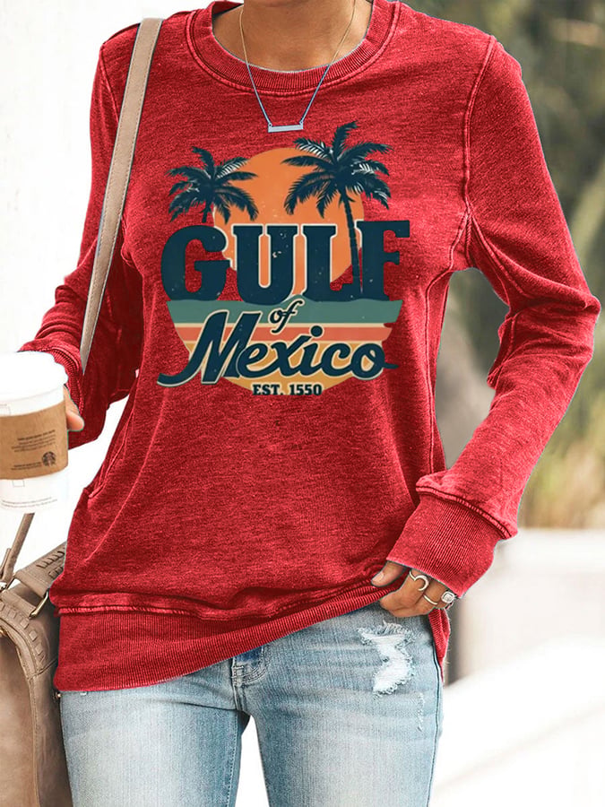 Women's Gulf of Mexico Est 1550 Printed Short-Sleeved T-Shirt