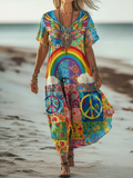 Women’s Loose Fit Bohemian Casual Maxi Dress