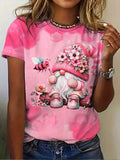 Women's Pink Dwarf Print T-Shirt