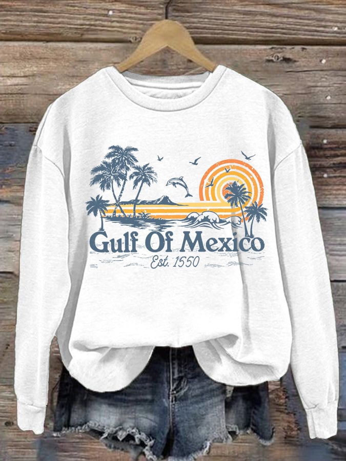 Women's Gulf Of Mexico Printed Sweatshirt