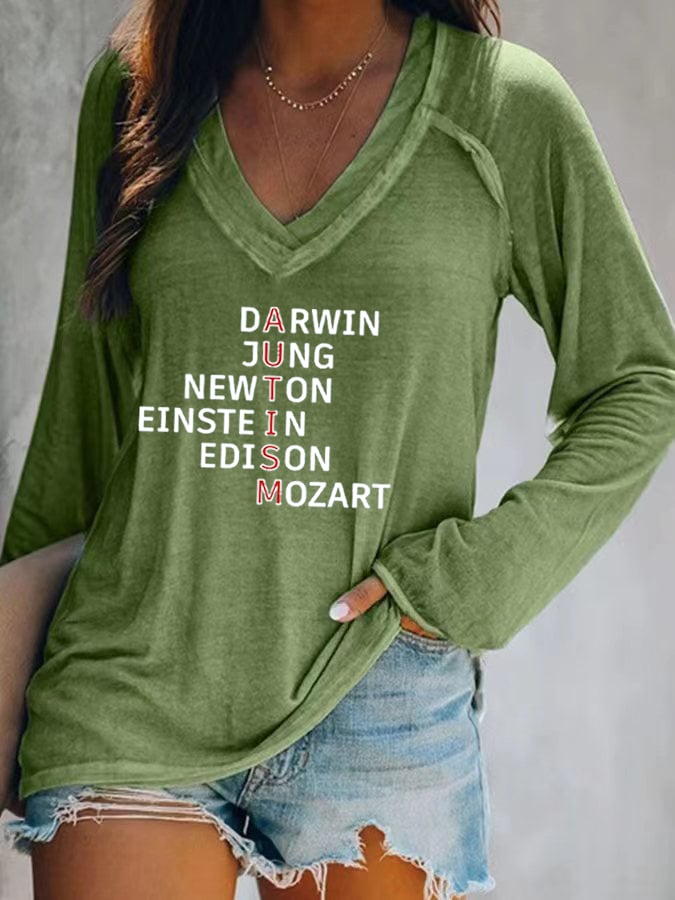 Women's Autism Acceptance Print Long Sleeve T-Shirt