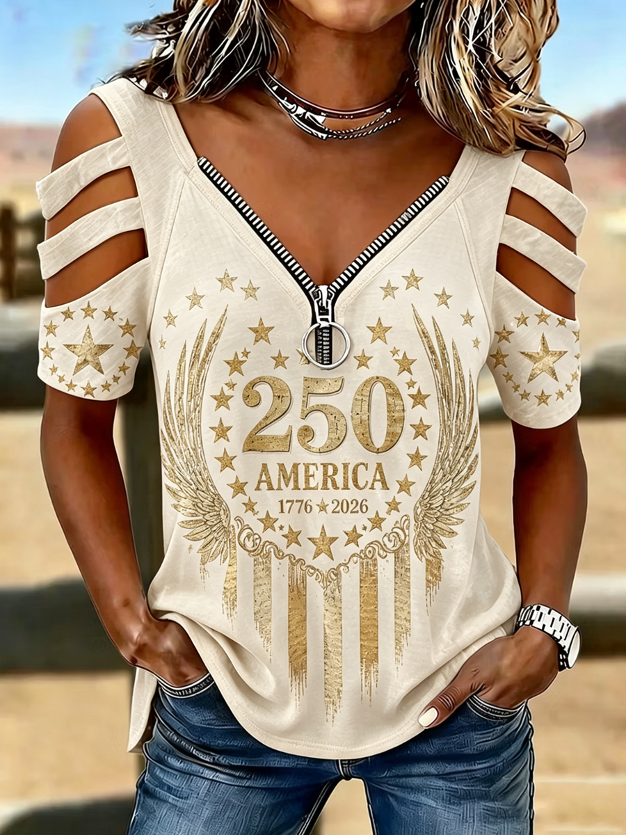 Women'S Casual 250Th Anniversary Commemorative T-Shirt