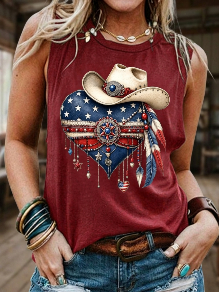 Women's 250th Anniversary of the USA Creative Printed Vest