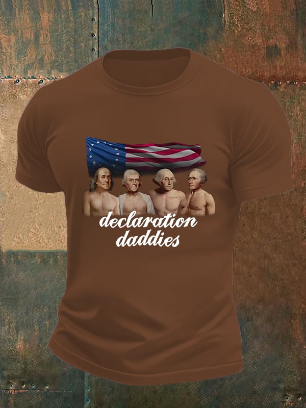 Men's  declaration Round-neck Printed T-Shirt