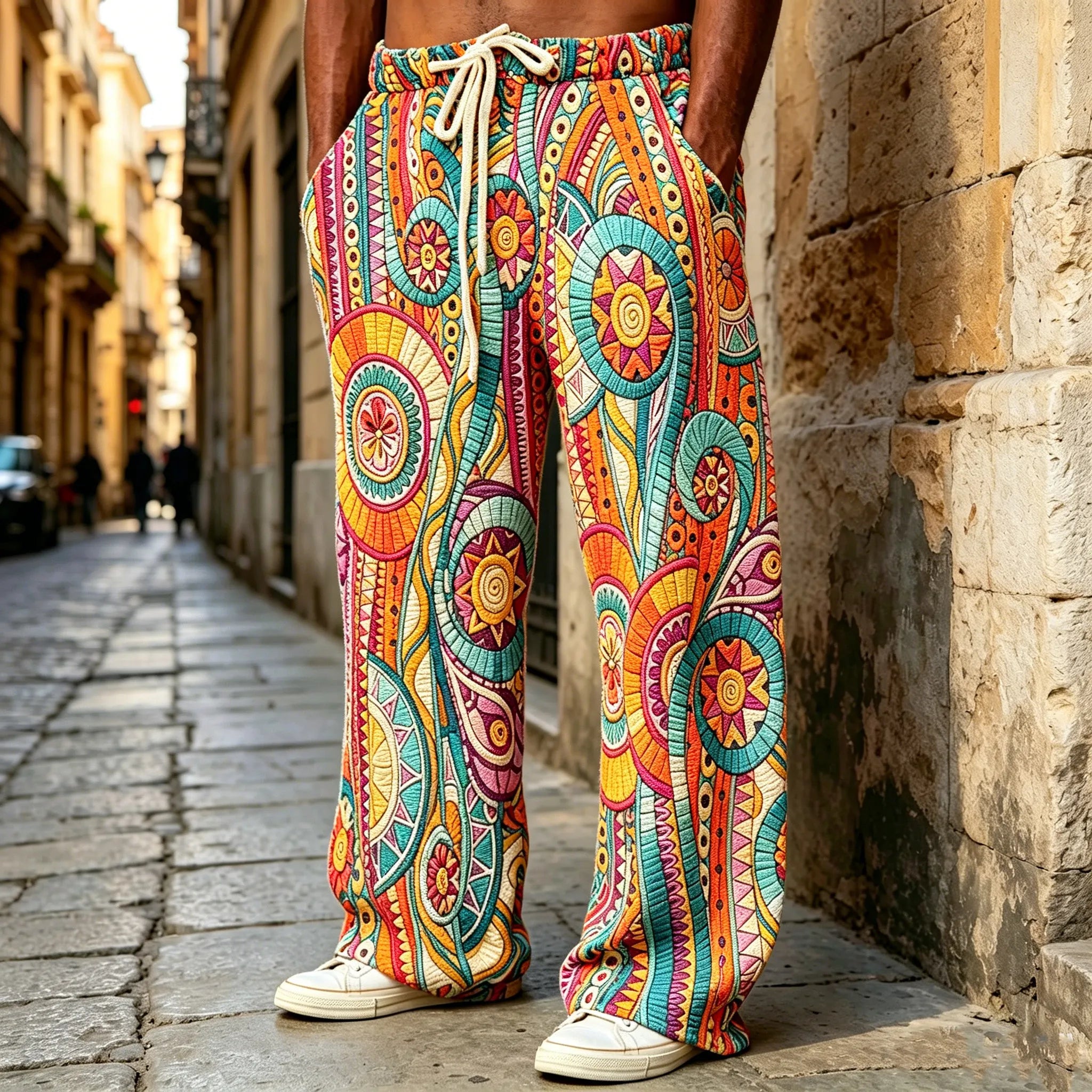 Men's Retro Hippie Bohemian Style Casual Pants