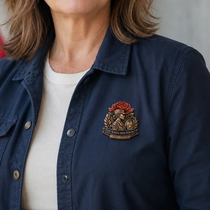 U.S. Female Veteran Carnation Flower Pin