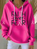 Women'S  Faith  Printed Casual Hoodie