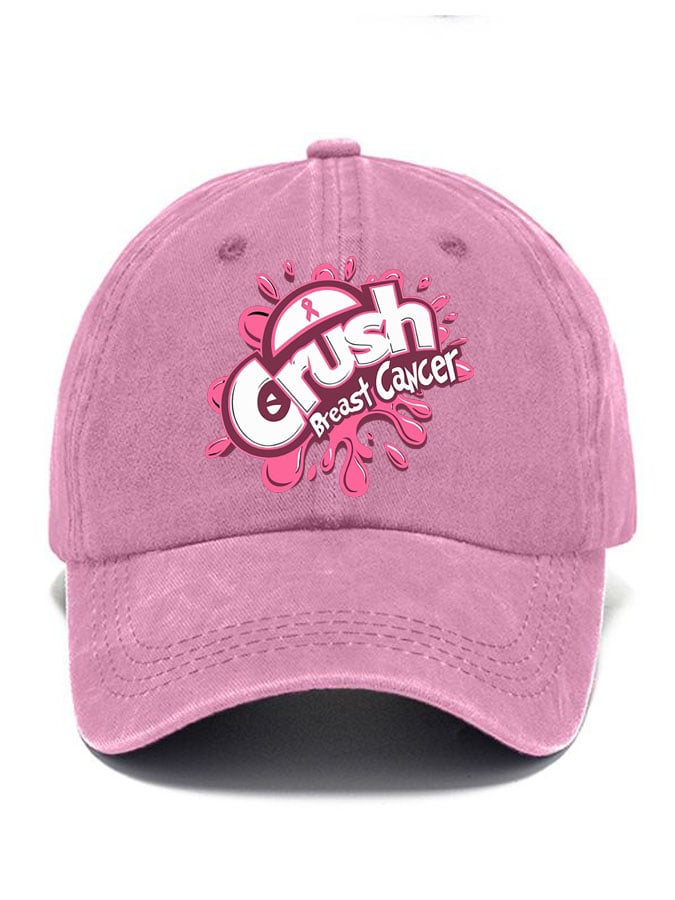Women's Breast Cancer Awareness Print Casual Baseball Cap