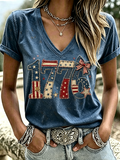 1776 Independence Day Commemorative Printed Women'S For The Founding Of The United States T-Shirt