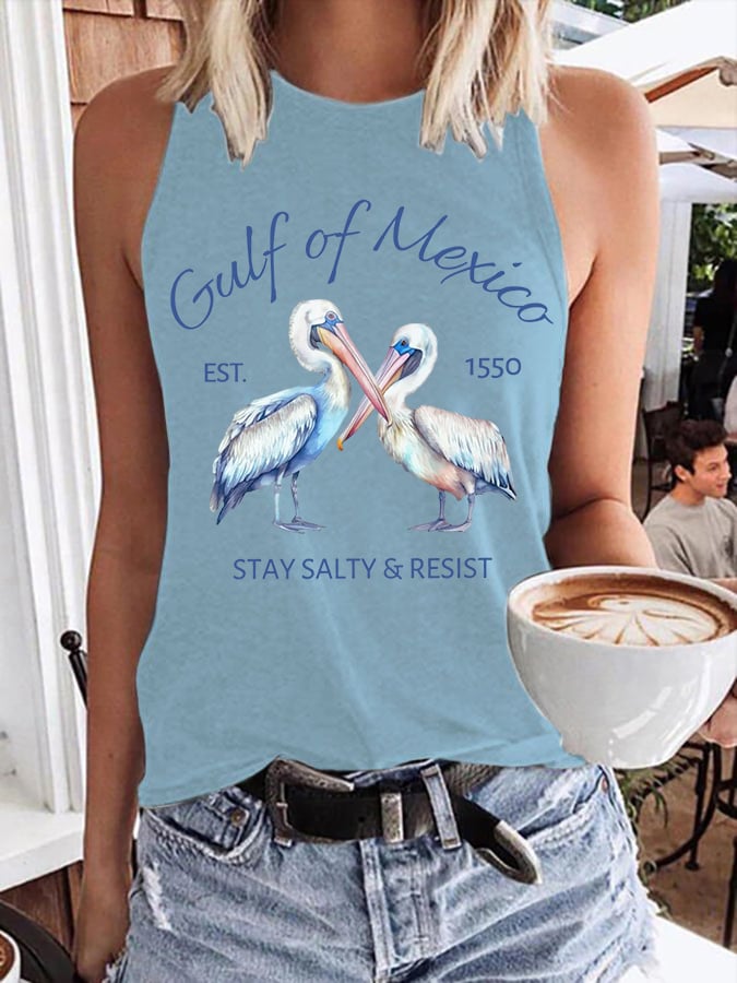 Women's Gulf Of Mexico Print Tank Top